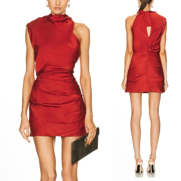 JOHANNA ORTIZ Bantu Ruched Silk Blend Mini Dress Size 10 NWT - Picture 1 of 12